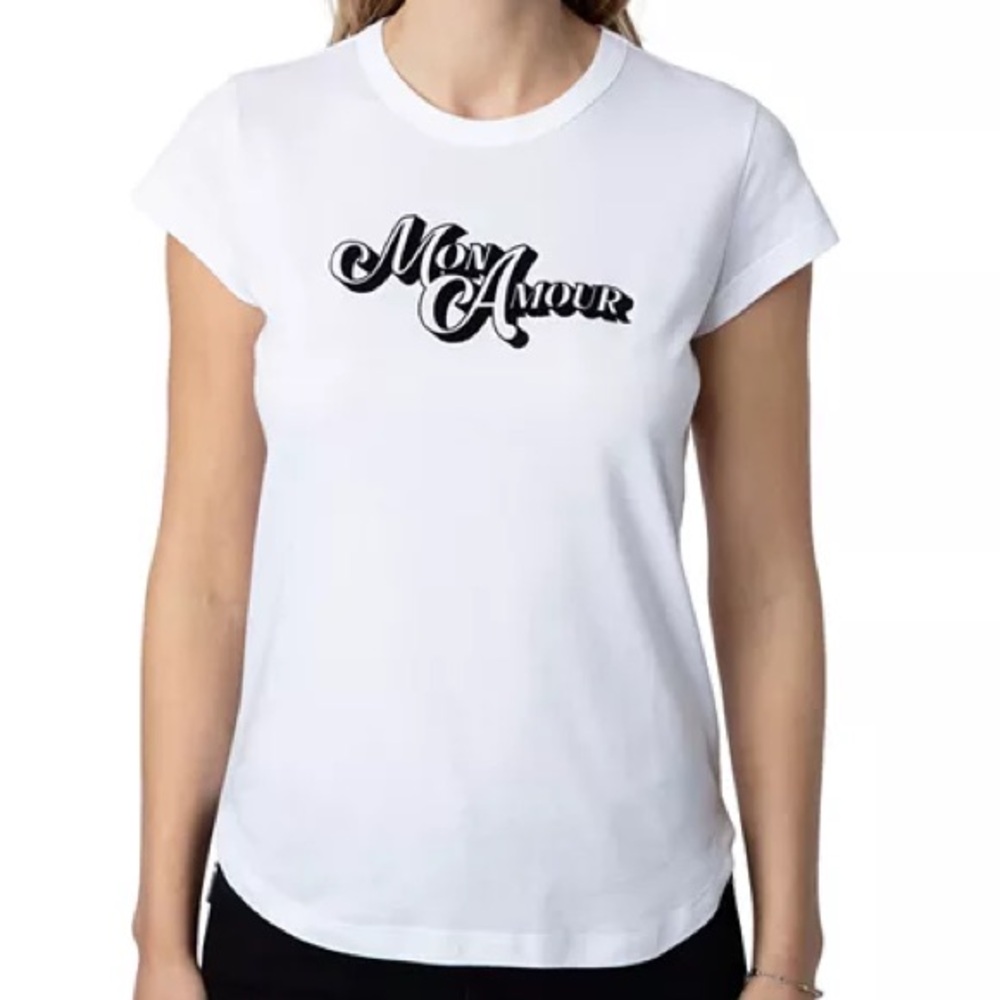 Zadig & Voltaire Mon Amour White Cotton Tee
